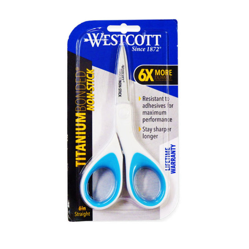 Westcott Multi-Purpose Scissors Foldable Titanium Bonded White Mini