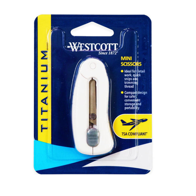 Westcott Multi-Purpose Scissors Titanium Non Stick Soft Handle White 6IN