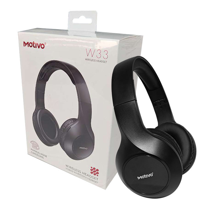 Motivo Headphone W33 Black Wireless Bluetooth