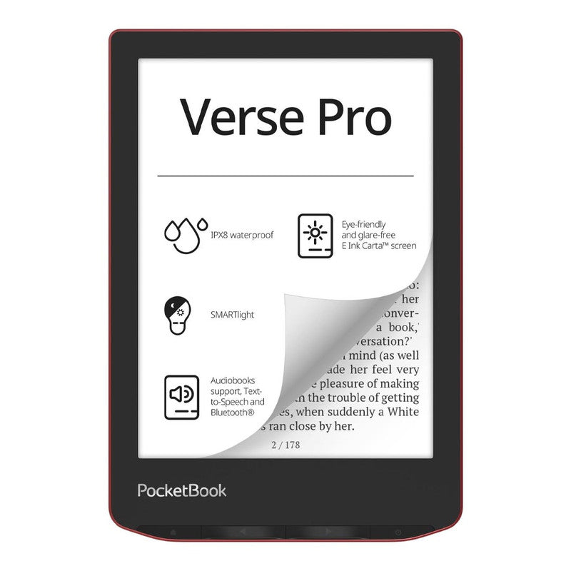 Pocketbook Ebook Verse Pro Passion Red 6In 16Gb E Ink Carta 1200