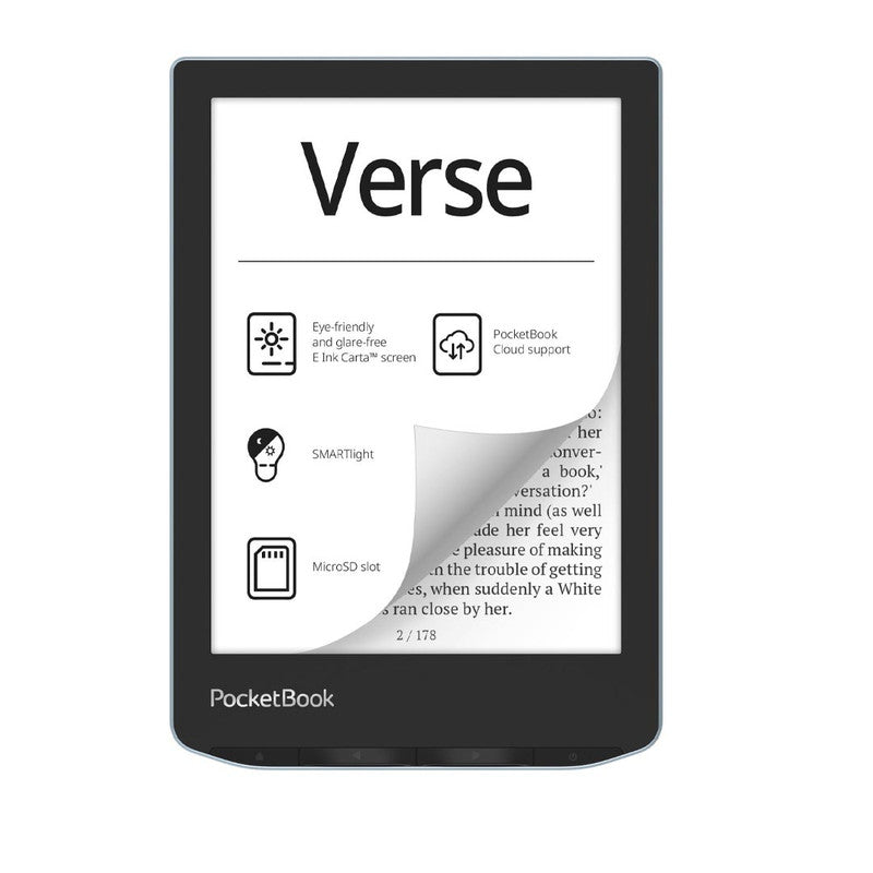 Pocketbook Ebook Verse Bright Blue 6In E Ink Carta 8Gb + Micro Sd Slot