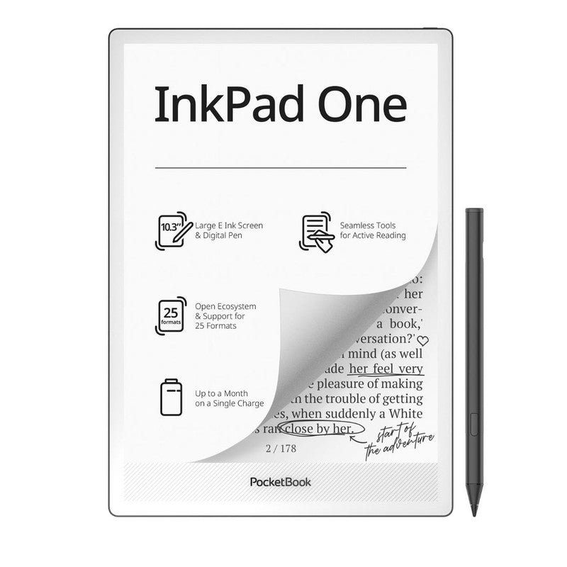 Pocketbook Ebook Inkpad One Matte Black 10.3In 32Gb E Ink + Stylus