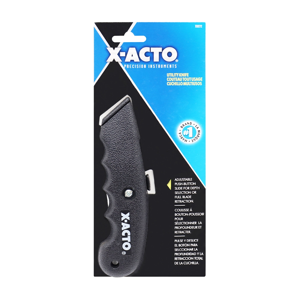 Xacto Heavy Duty Cutter Retractable Surgrip Black Big x3272 - School & Office Supplies