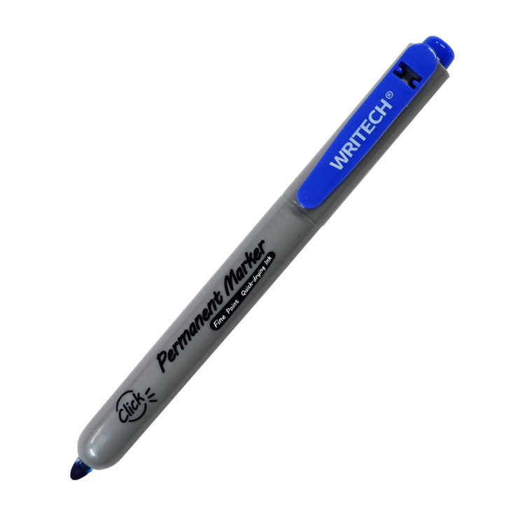 Writech Retractable Permanent Marker W-805P Blue - School & Office Supplies - Writing