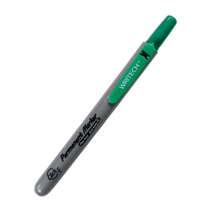 Writech Retractable Permanent Marker W-805P Green - School & Office Supplies - Writing