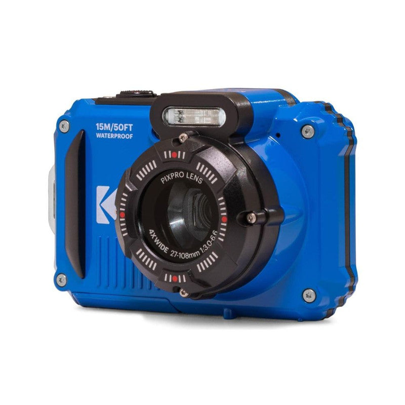 Kodak Digital Camera WPZ2 Blue Pixpro 50FT Waterproof Compact Digital Camera 1080P HD Video
