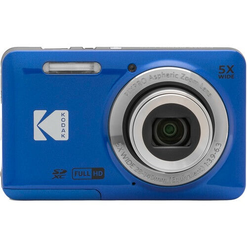 Kodak Digital Camera FZ55 Blue Pixpro Friendly Zoom Compact Digital Camera 5x Optical Zoom Rechargeable Li