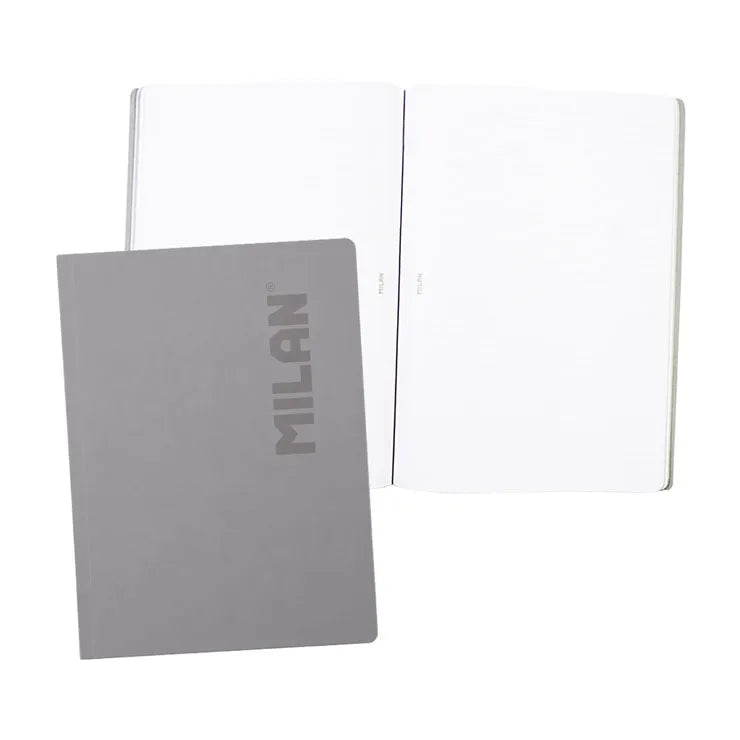 Milan Padded Notebook Grey 48S Hard Cover A4