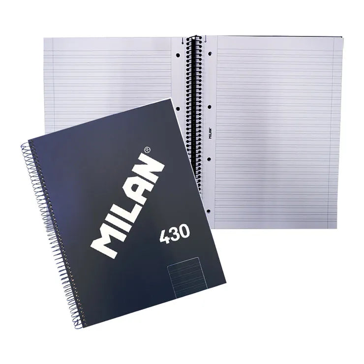 Milan Spiral Notebook 80's Hard Cover A4 - School & Office Supplies