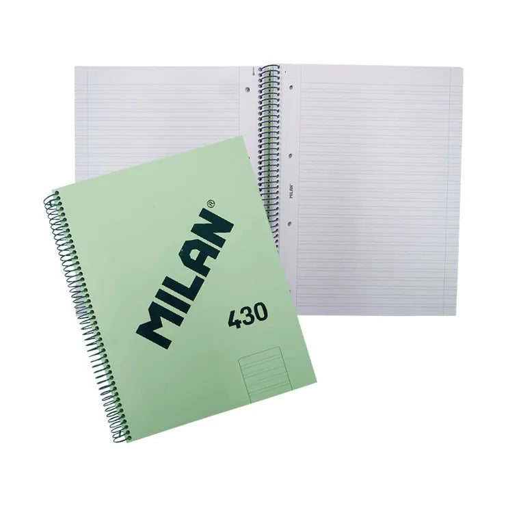 Milan Spiral Notebook 80's Hard Cover A4 - School & Office Supplies