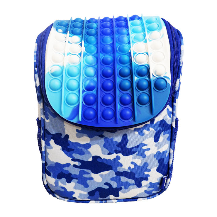 Zipit Mini Backpack ZPMB-3 Blue Camo Zip and Pop - Backpacks - Gift Items for Kids