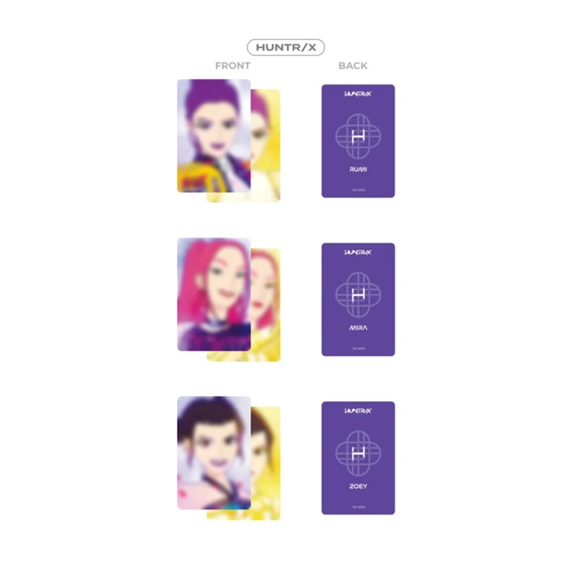 KPop Demon Hunters Lenticular Photocard Set Huntr/x