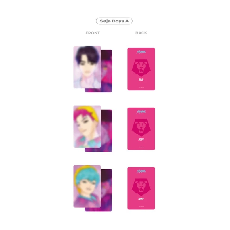 KPop Demon Hunters Lenticular Photocard Set Saja Boys A