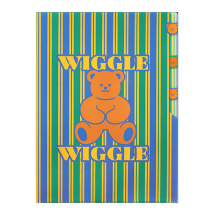 Wiggle Wiggle Folder L-Type with Divider, Teddy Bear