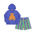 Wiggle Wiggle Hooded Pajama Set, Teddy Bear