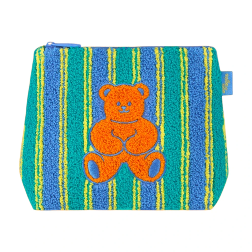 Wiggle Wiggle Fleece Pouch, Teddy Bear