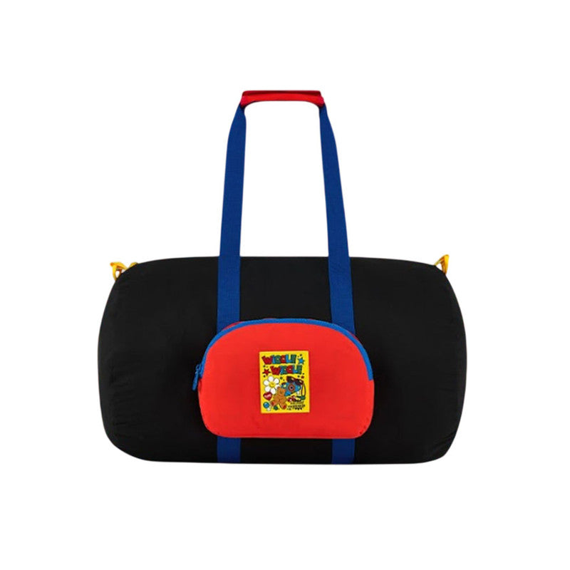 Wiggle Wiggle Foldable Duffle Bag, Red & Black