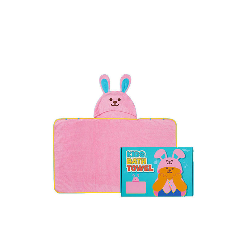 Wiggle Wiggle Kids Bath Towel, Little Play Bunny