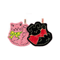Wiggle Wiggle Hand Towel 2's Set, Kitten & Fluffy Rabbit