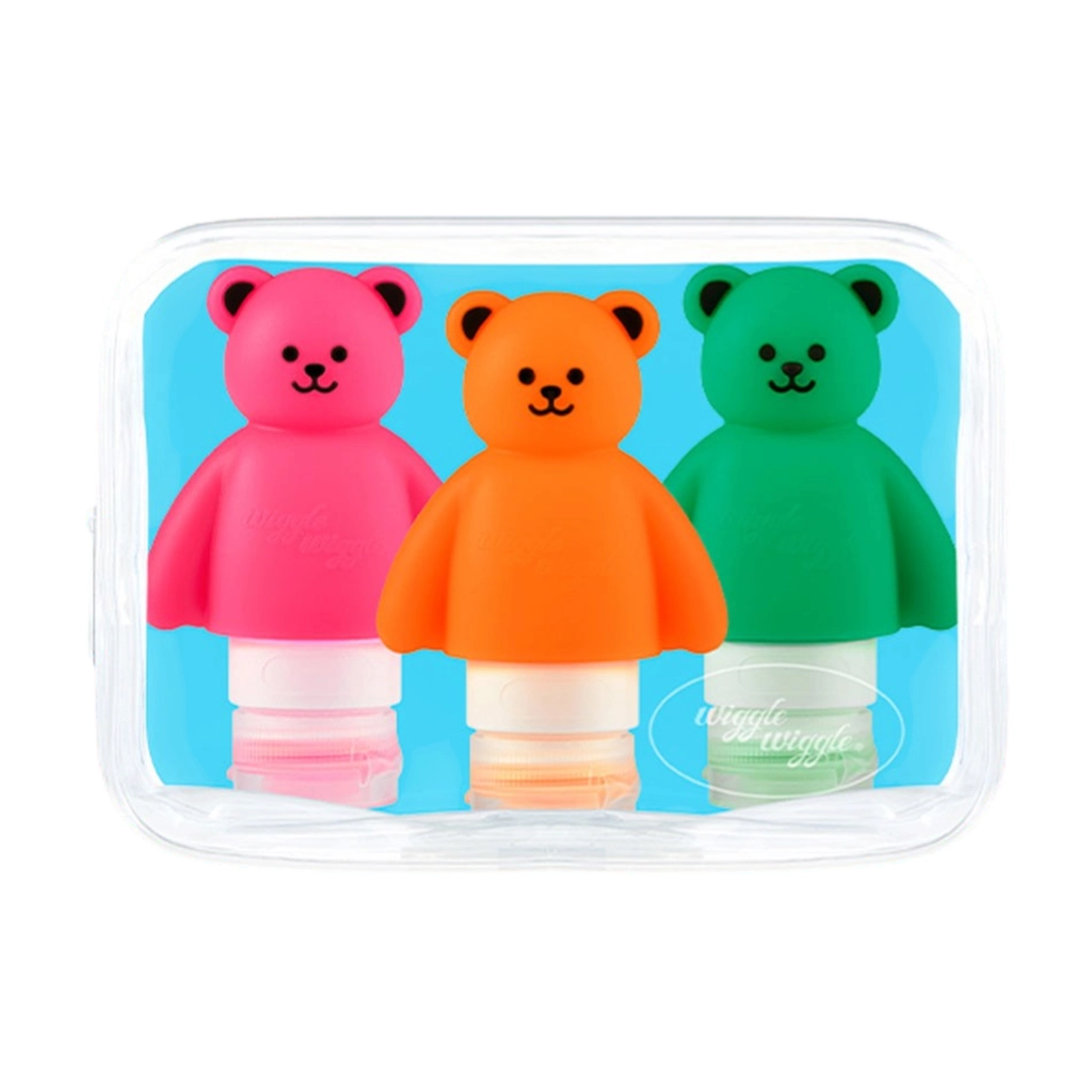 Wiggle Wiggle Travel Bottle 3 pieces Set, Jelly Bear 70ml