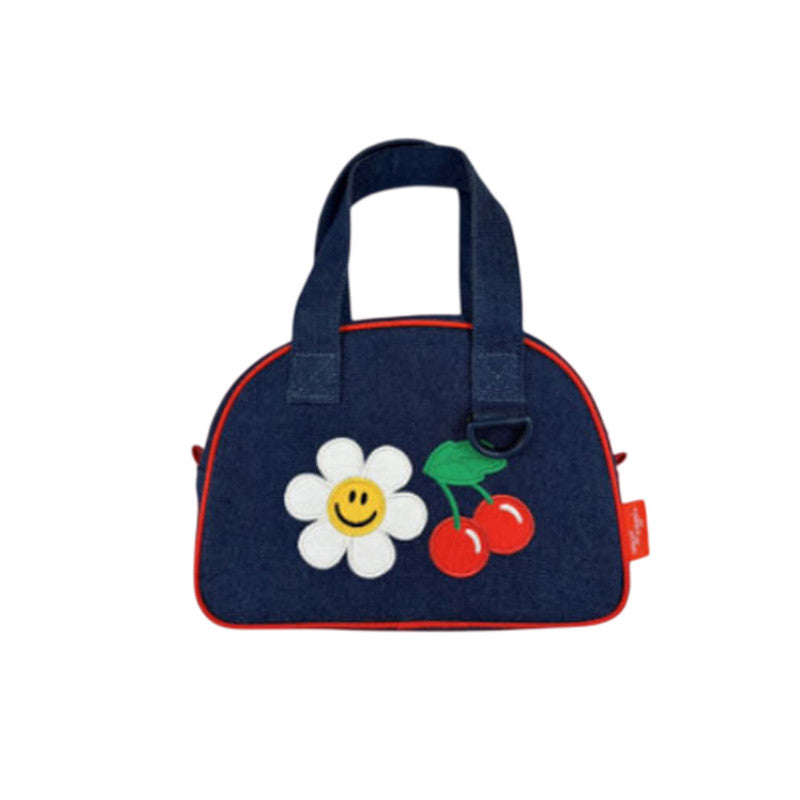 Wiggle Wiggle Mini Denim Bag, Cherry & Smile