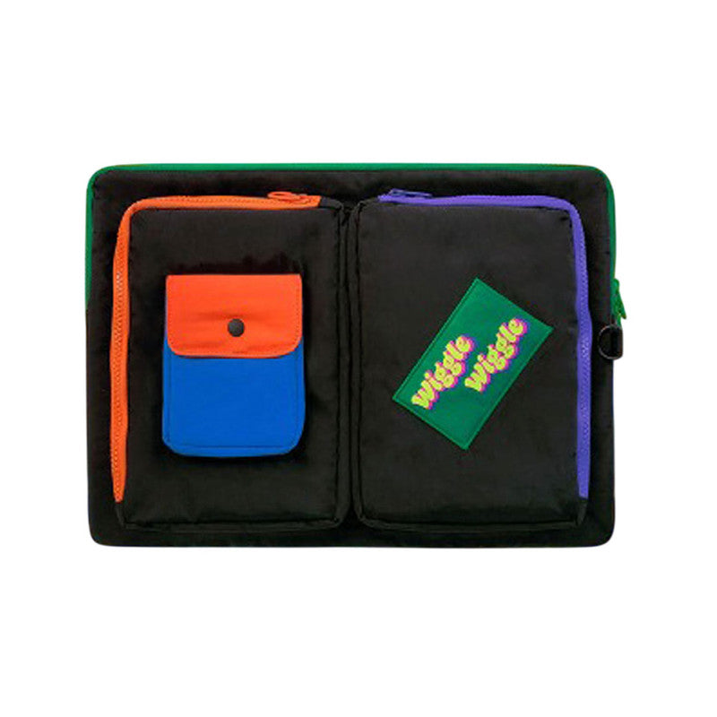 Wiggle Wiggle Pocket Laptop Pouch, Black