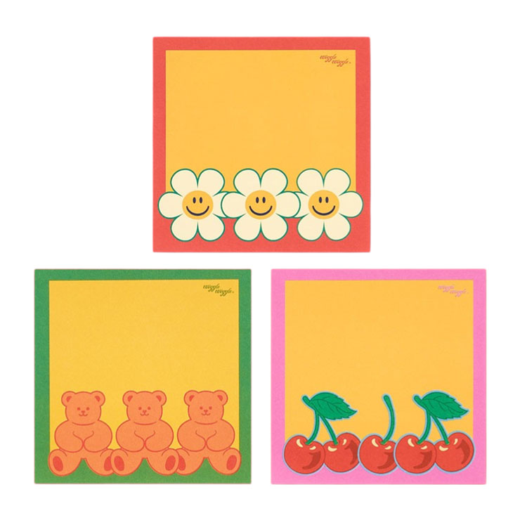 Wiggle Wiggle Sticky Memo Set Triple Wiggles