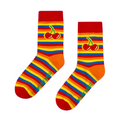 Wiggle Wiggle Pattern Socks, Cherry