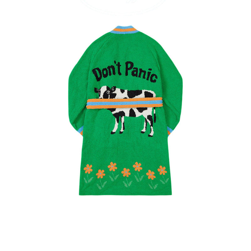 Wiggle Wiggle Lounge Robe, Don't Panic Green