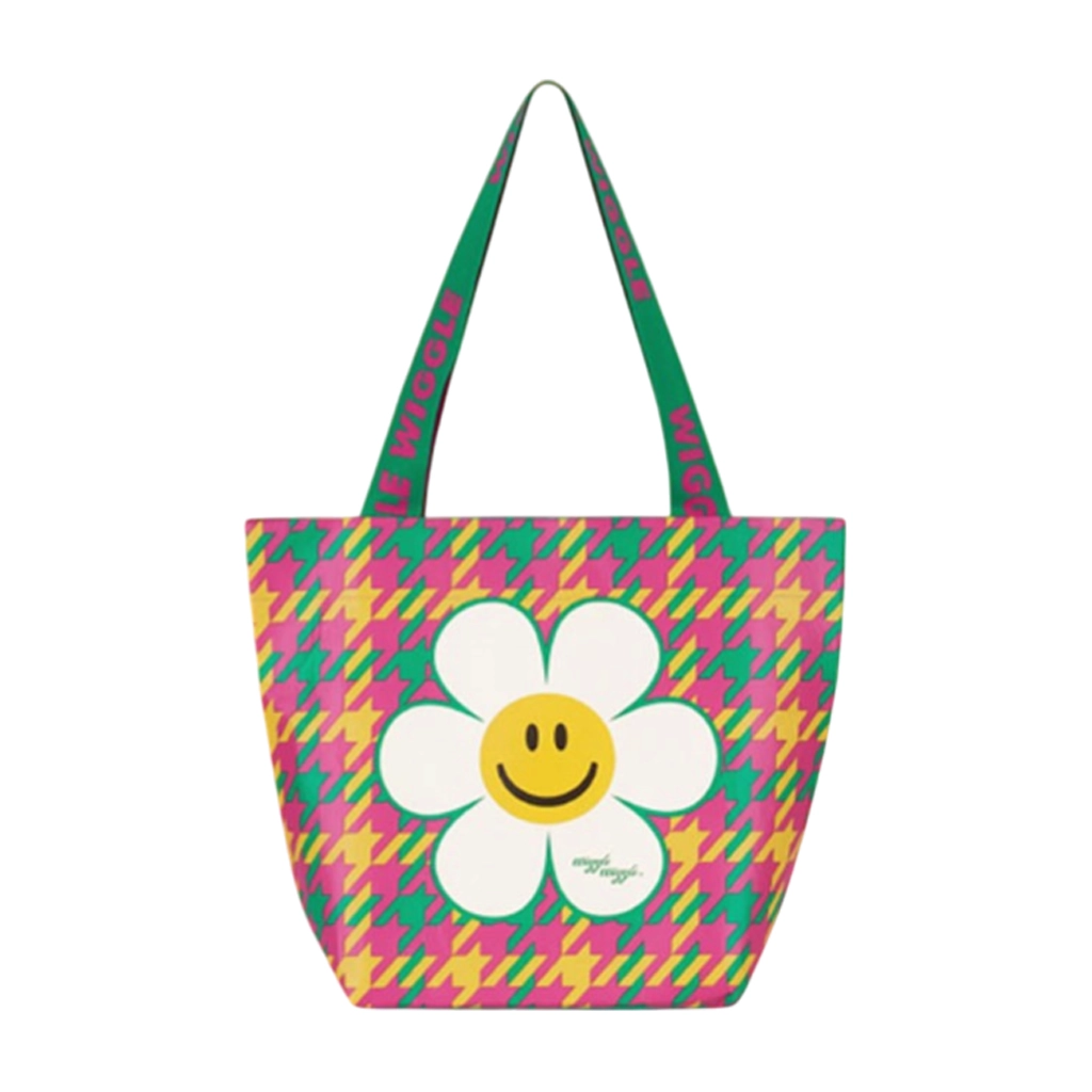 Wiggle Wiggle Reusable Shop Bag Hound Tooth Check, Small