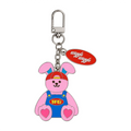Wiggle Wiggle Metal Charm Keyring - Little Play Bunny