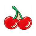 Wiggle Wiggle Metal Badge, Cherry