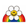 Wiggle Wiggle Metal Badge, Smile Rainbow