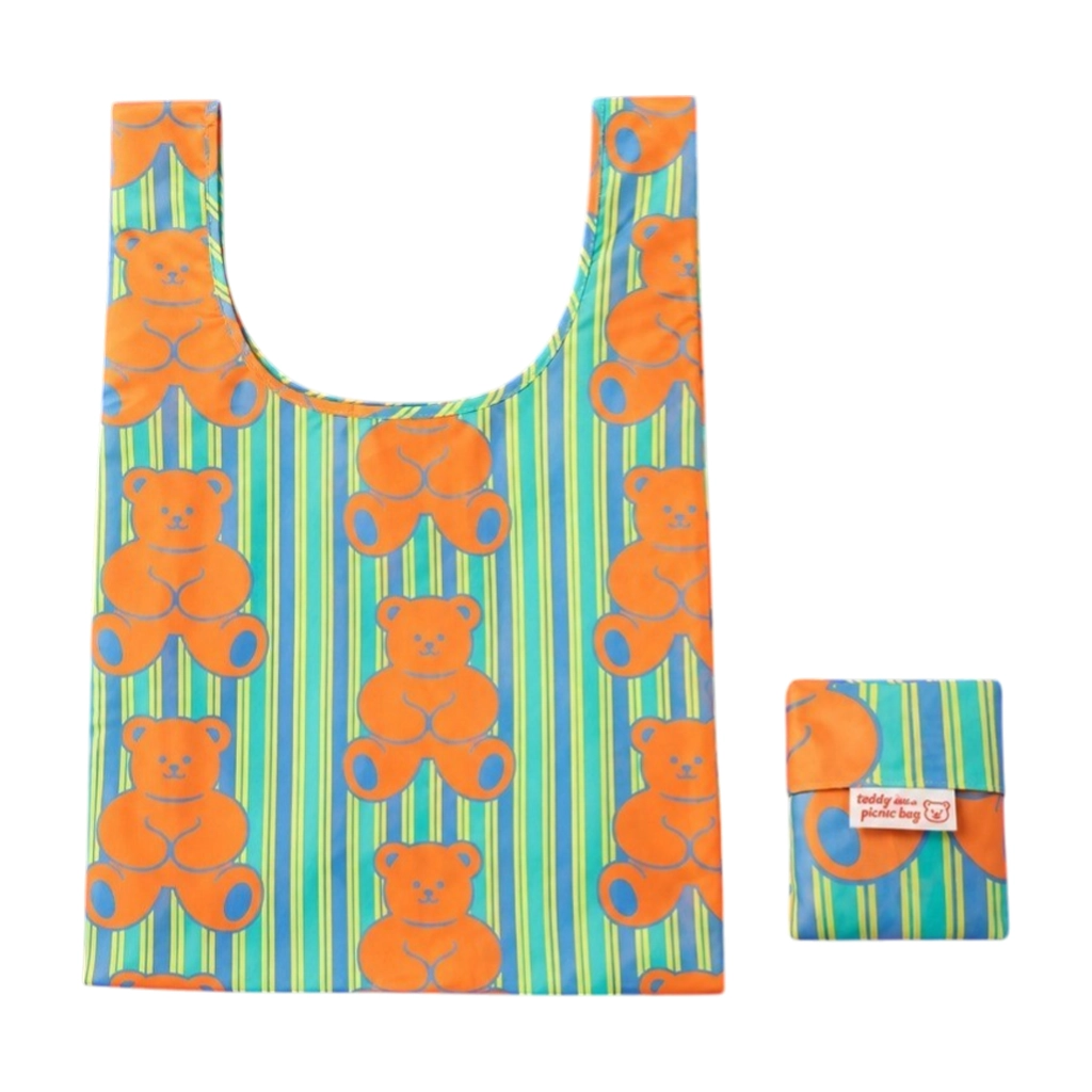Wiggle Wiggle Picnic Bag, Teddy Bear Stripe
