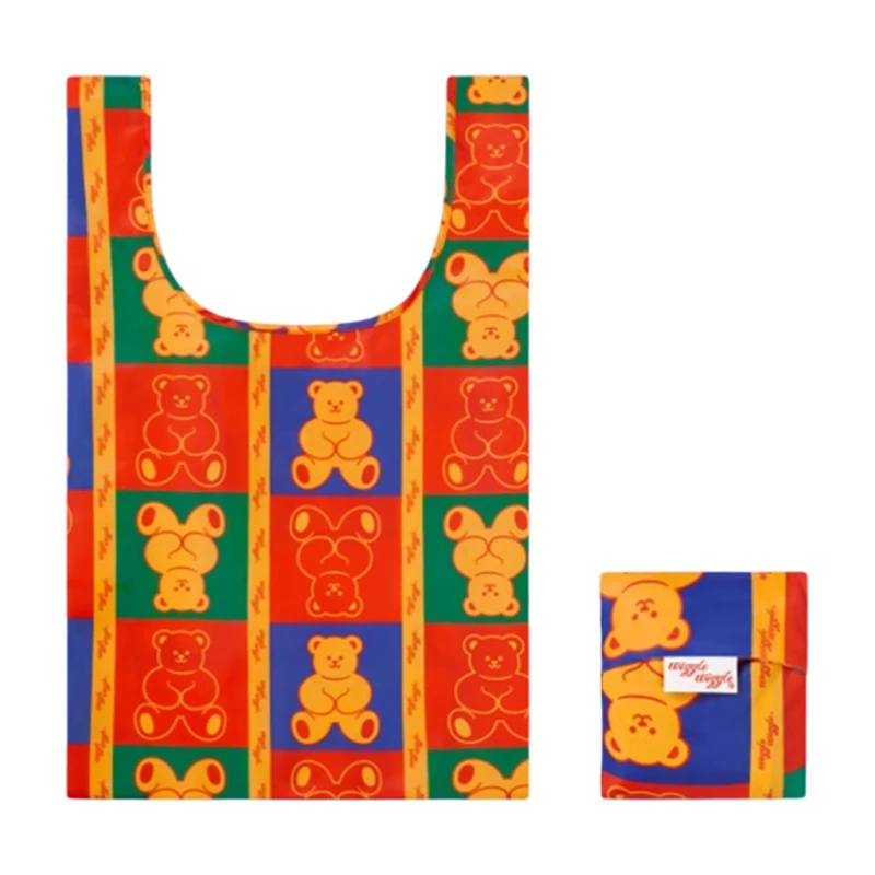 Wiggle Wiggle Picnic Bag, Color Block Teddy Bear