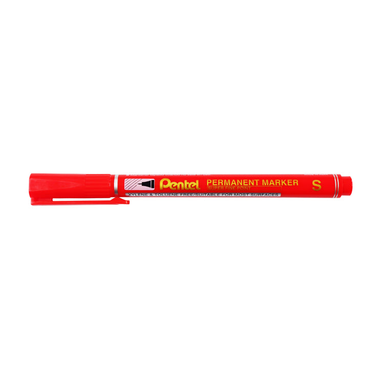 Pentel Permanent Marker Superfine Red 0.6mm NFS410B - School & Office Supplies - Writing
