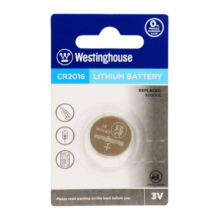 Westinghouse Battery Button CR2016-BP1 1 Piece - Office Supplies