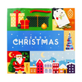 Best Buy Printed Gift Bag Christmas Medium Santa & Gifts with Gift Tags 30x30cm xmgbm44