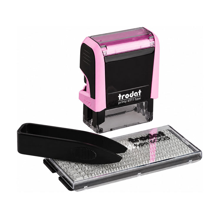 Trodat Stamper DIY 4911 Pastel Rose Typo Printy