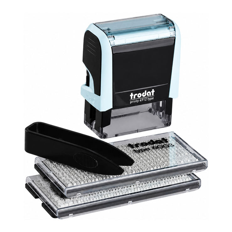 Trodat Stamper DIY 4912 Pastel Blue Typo Printy