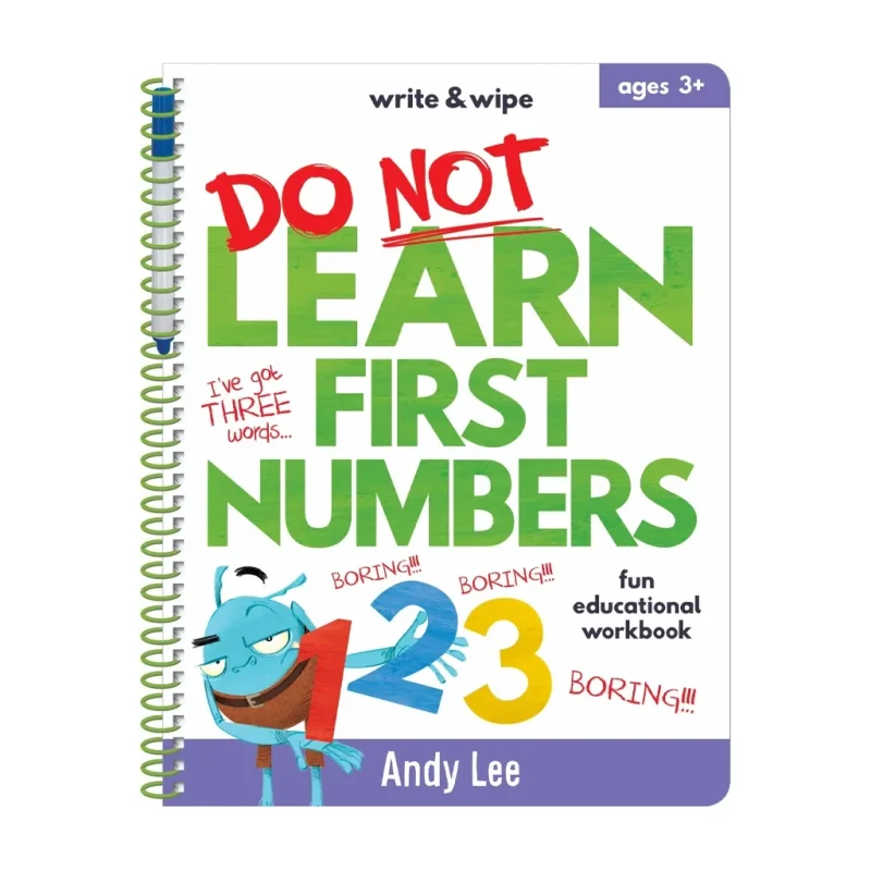 Write & Wipe: Do Not Learn First Numbers By Andy Lee - Trade Paperback - Activity Books for Kids