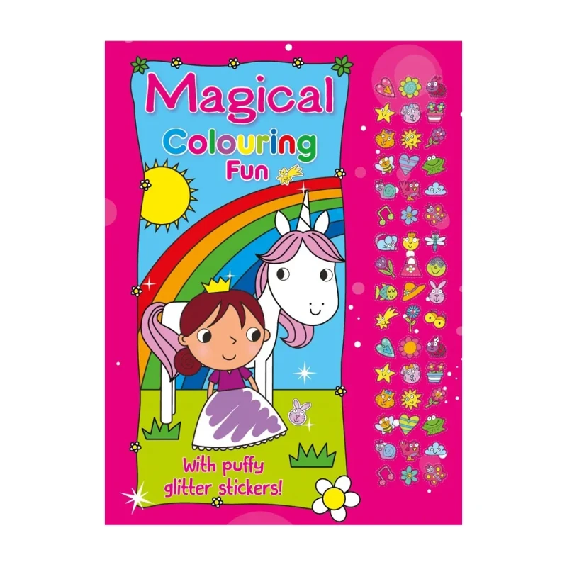 Puffy Stickers: Magical Colouring Fun - Trade Paperback - Activity Books for Kids