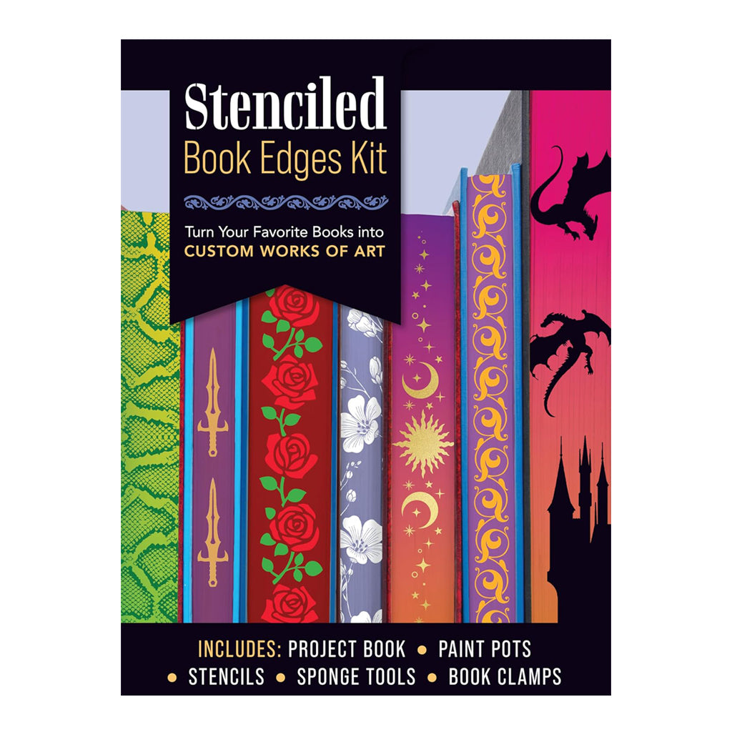 Stenciled Book Edges Kit - Crafts & Hobbies