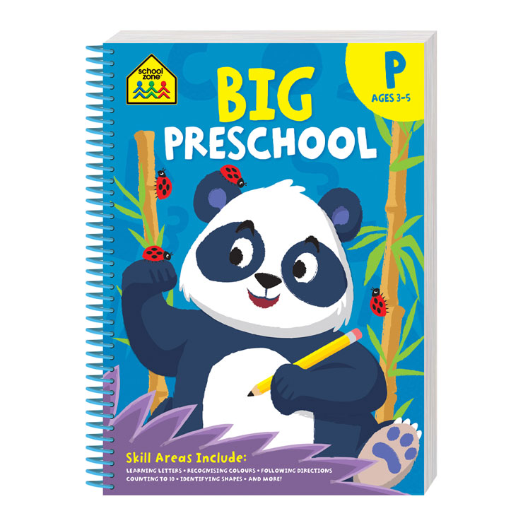 School Zone Big Preschool Workbook by Hinkler - Trade Paperback - Preschool Books