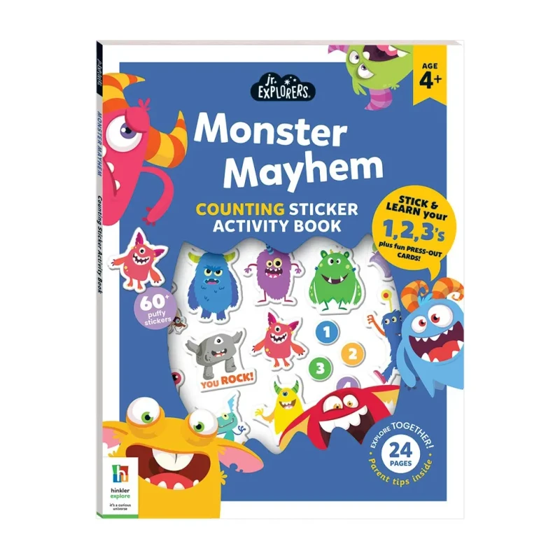 Junior Explorers: Monster Mayhem Counting Activity Book - Trade Paperback - Activity for Kids