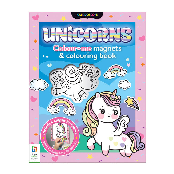 Unicorns Colour-Me Magnets and Colouring Book - Trade Paperback - Activity Books for Kids