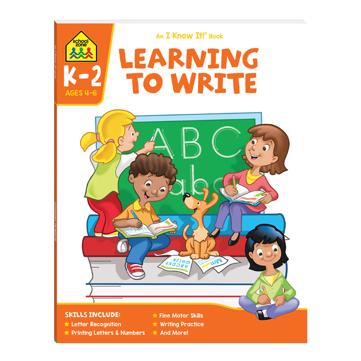 School Zone I Know It! Learning To Write by Hinkler - Trade Paperback - Preschool Books