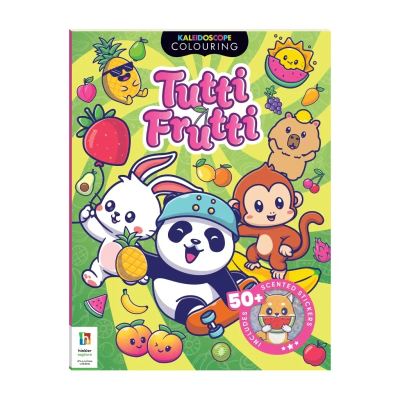 Kaleidoscope Sticker Colouring Tutti Frutti back Trade Paperback - Coloring Books