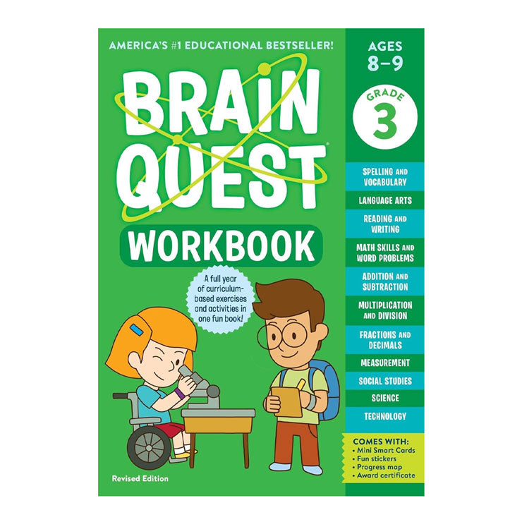 Brain Quest Workbook: 3rd Grade Revised Edition - Trade Paperback - Activity Books for Kids