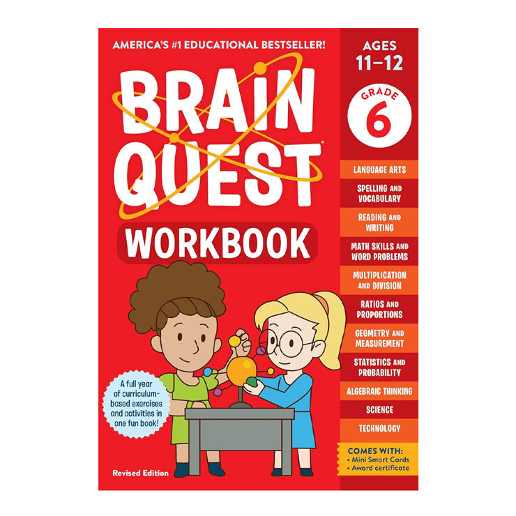 Brain Quest Workbook: 6th Grade Revised Edition - Trade Paperback - Activity Books for Kids